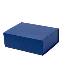 Caja plegable azul mediana