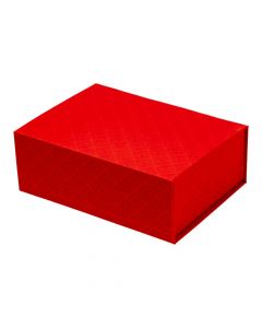 Caja plegable textura roja pequeña