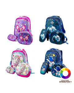 Set salveque lonchera cartuchera