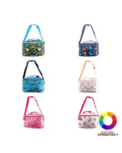 Lonchera estampada con cierre