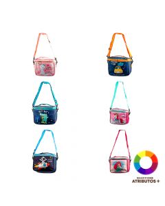 Lonchera estampada con cierre