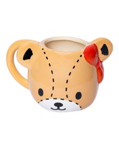 Jarra cerámica oso marrón y rojo