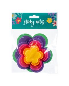 Nota adhesiva flor multicolor
