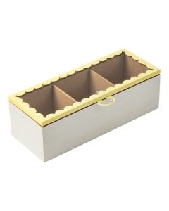 Organizador madera con vidrio