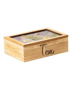 Caja madera para té beige
