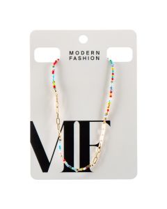 Collar ajustable multicolor dorado