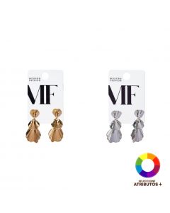 Aretes metálicos diseño lazo