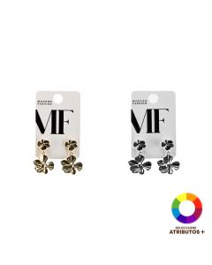 Aretes metálicos flor surtidos