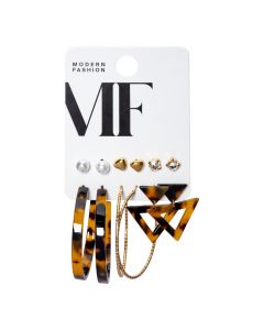 Aretes metálicos estampados surtidos