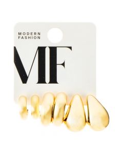 Aretes metálicos dorados elegantes