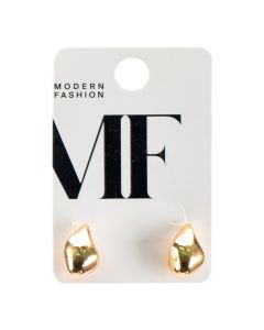Aretes metálicos dorados brillantes