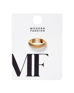 Anillo metálico relieve dorado