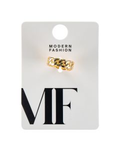 Anillo dorado entrelazado