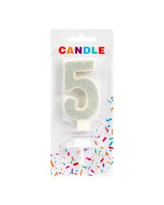 Candela decorativa número 5
