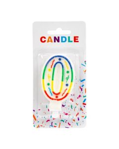 Candela escarchada blanco multicolor