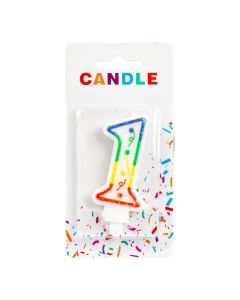 Candela escarchada 1 blanco multicolor