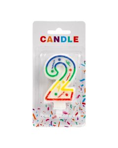 Candela escarchada 2 blanco multicolor