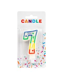 Vela escarchada blanco multicolor