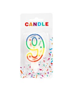 Candela escarchada blanco multicolor