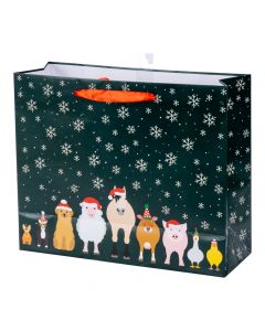 Bolsa papel navideña multicolor