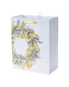 Bolsa papel navideña corona