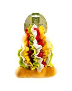 Juguete pizza con textura multicolor