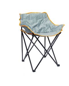 Silla plegable gris y naranja