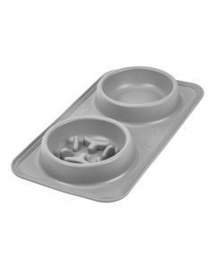 Taza silicón huellas gris