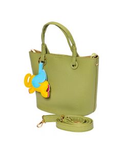 Bolso textura colgante verde