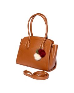 Bolso casual con detalle afelpado