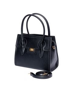 Bolso casual con broche negro