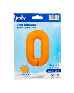 Globo número 0 naranja