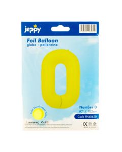 Globo metálico amarillo neón