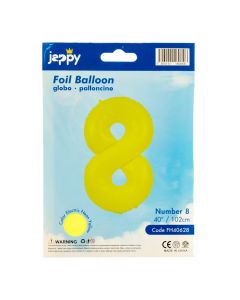 Globo metálico amarillo neón