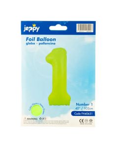 Globo metálico verde neón