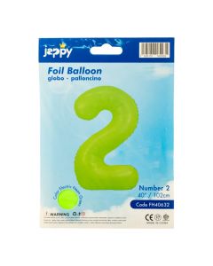 Globo metálico verde neón