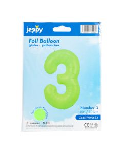 Globo metálico verde neón