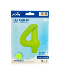 Globo número verde neón