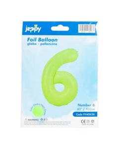 Globo metálico verde neón