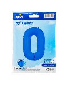 Globo metálico azul neón