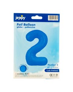 Globo metálico #2 celeste neón