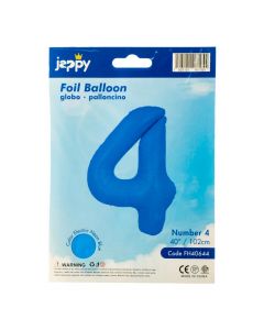 Globo metálico celeste neón