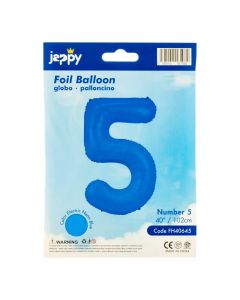 Globo metálico celeste neón