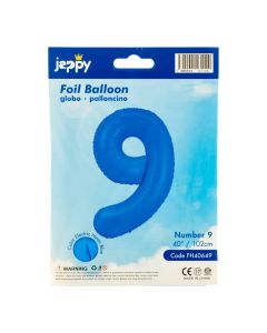 Globo metálico celeste neón