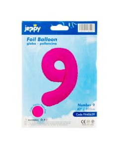 Globo metálico rosado neón