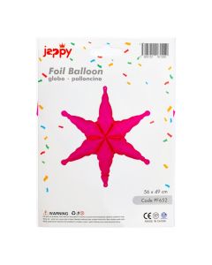 Globo estrella rosado neón