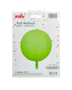 Globo metálico verde limón