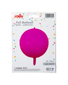 Globo metálico rosado neón