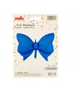 Globo mariposa azul metálico