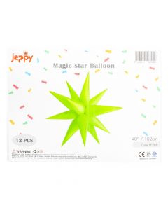 Globos estrella verde neón